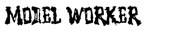 Model Worker font preview